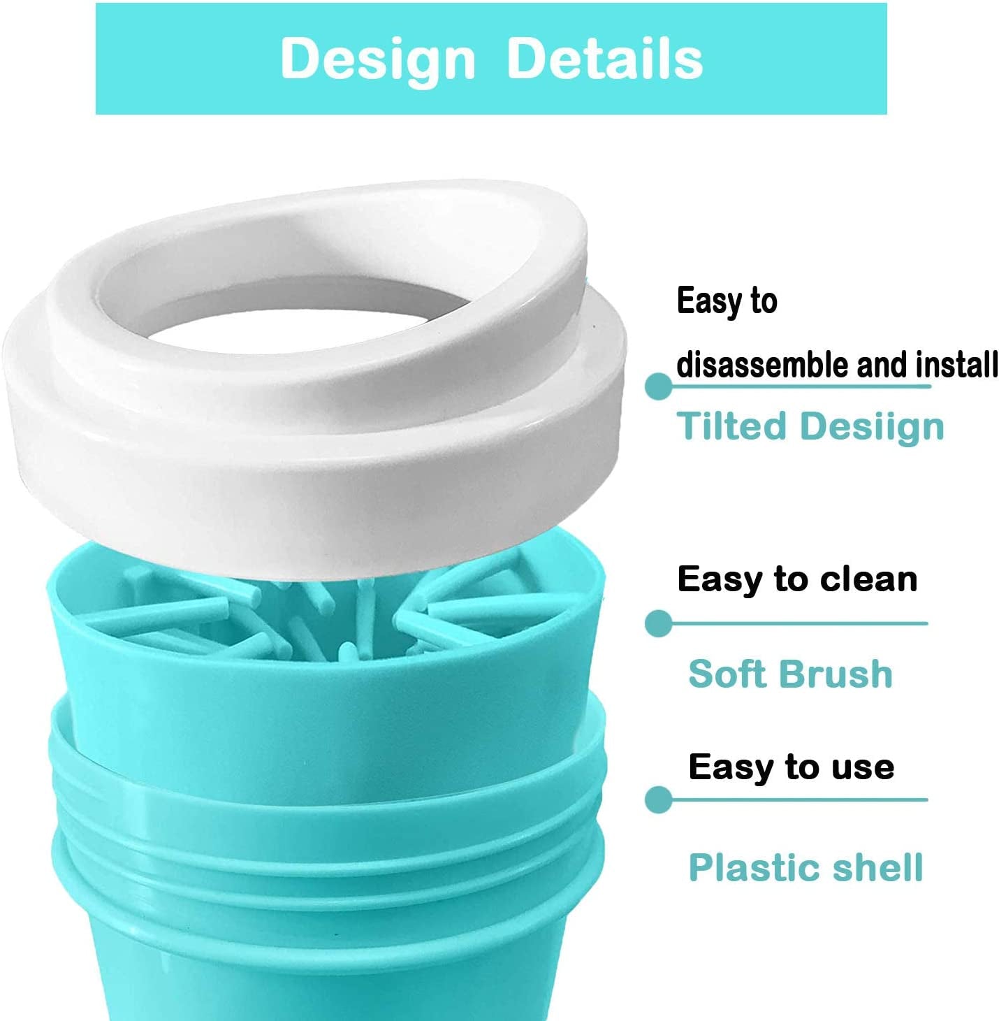 Ultimate Pet Paw Cleaner - Effortless Dog Foot Washer for Muddy Paws, Easy to Assemble & Disassemble!
