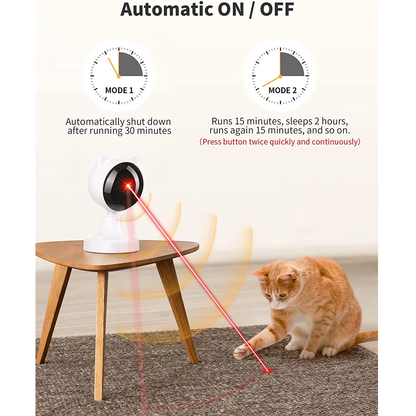 Interactive Automatic Laser Cat Toy - Fun for Indoor Cats and Dogs!