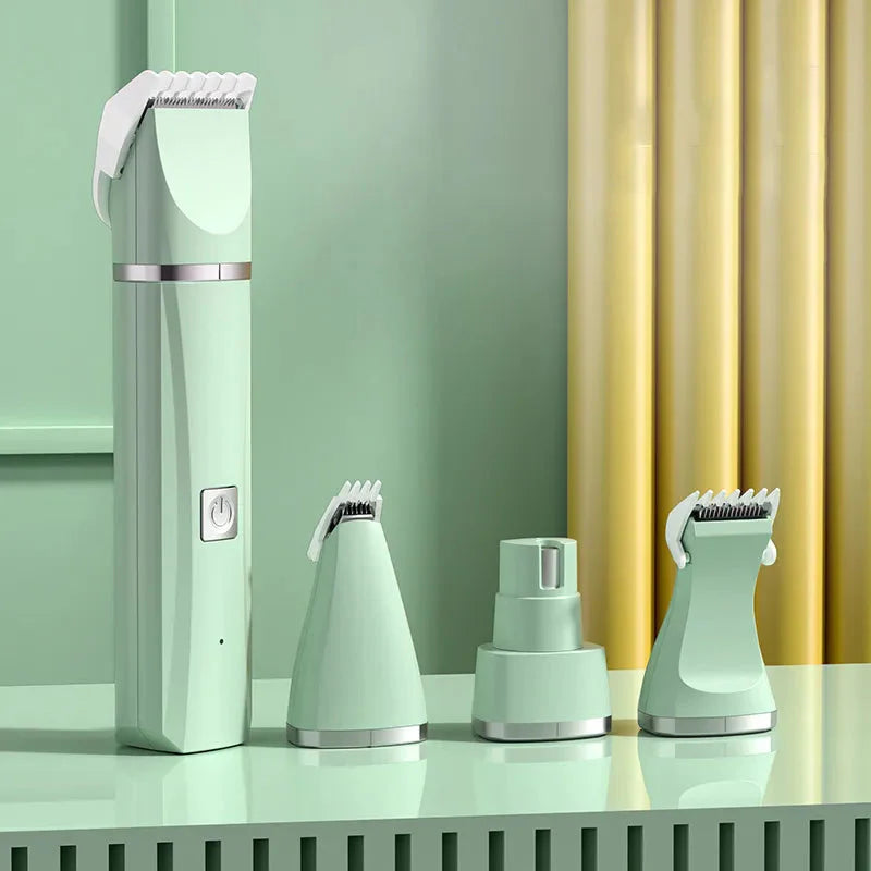 Ultimate 4-in-1 Electric Pet Grooming Kit - Hair Trimmer, Clippers & Nail Grinder for Cats & Dogs