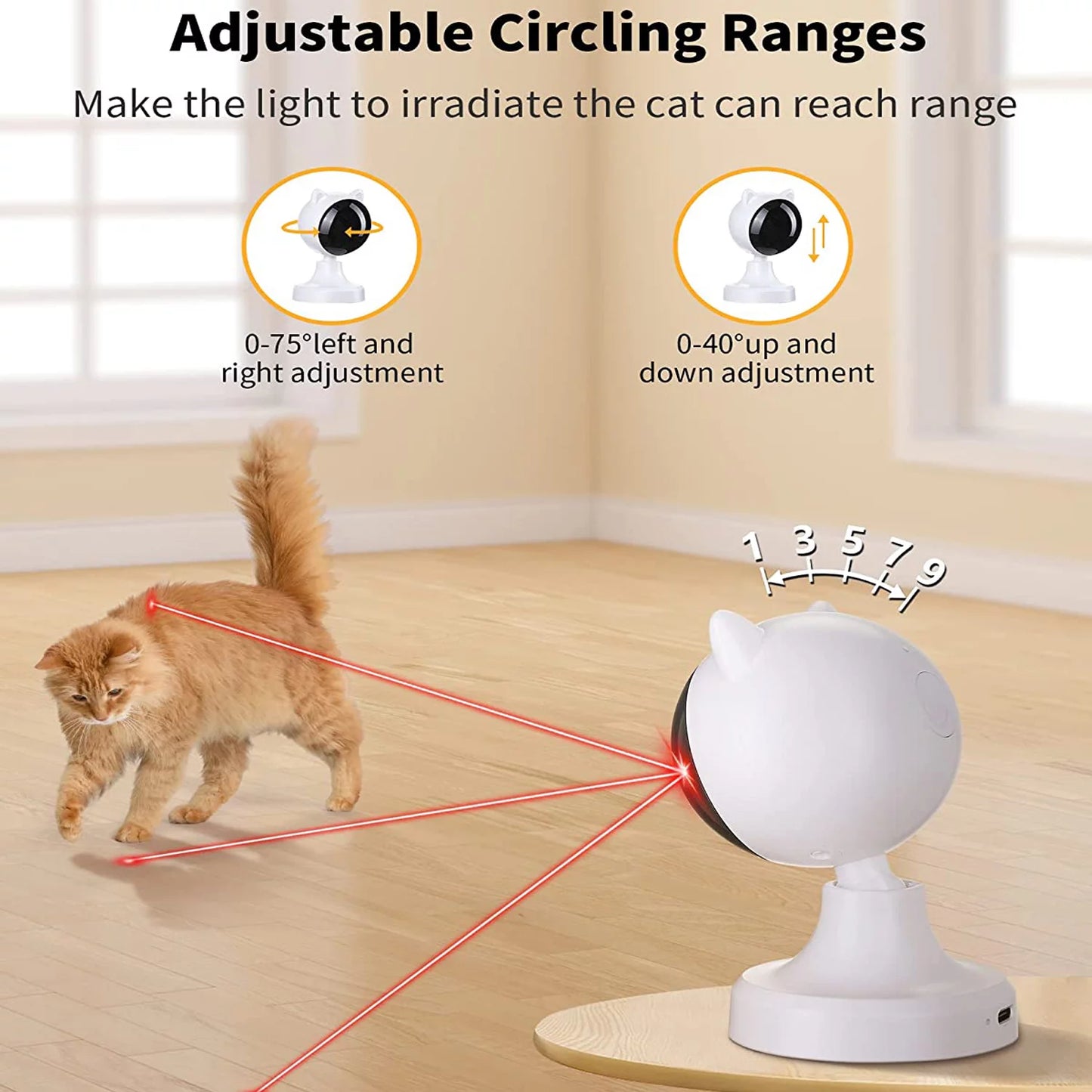 Interactive Automatic Laser Cat Toy - Fun for Indoor Cats and Dogs!