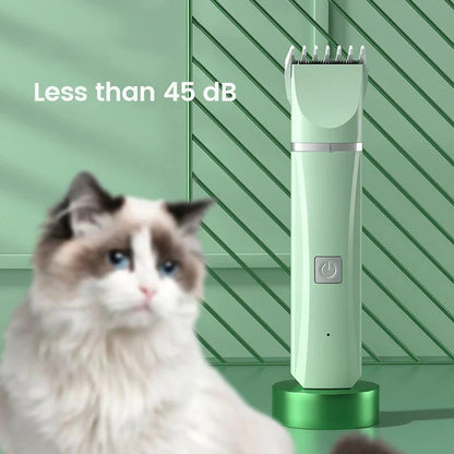 Ultimate 4-in-1 Electric Pet Grooming Kit - Hair Trimmer, Clippers & Nail Grinder for Cats & Dogs